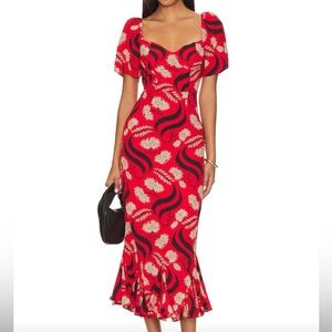 Rhode Ramona Dress Bright Red Kiki